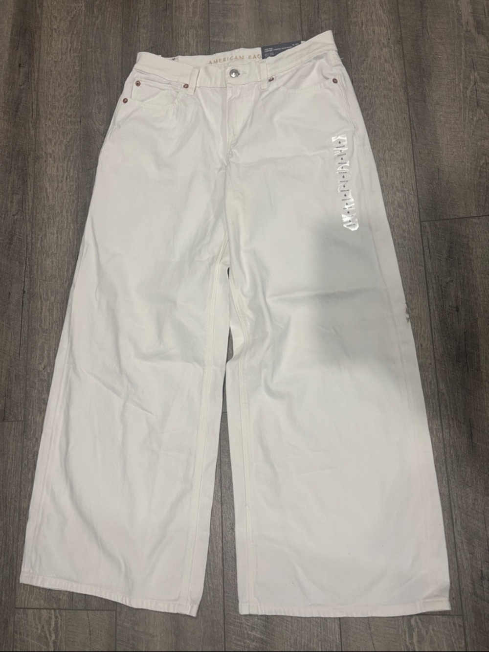 American Eagle Outfitters White Wide Leg Jeans